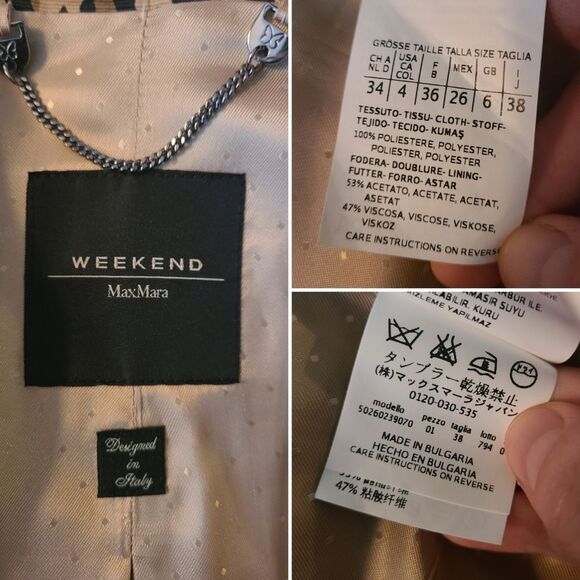 The Preloved Cheetah Print Spring Trench By Weekend MaxMara Size US 4 - Picture 16 of 16